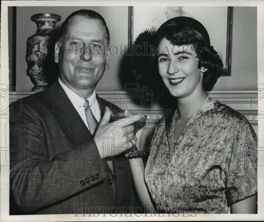 1949 Press Photo New York Francesca Rospigliosi, Alexander Schmidt Married NYC
