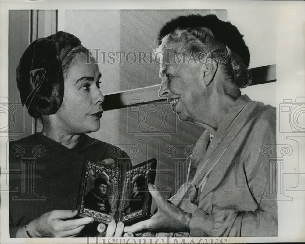 1957 Press Photo New York Mrs.Franklin Roosevelt and Mrs. Oswald B.Lord NYC- Historic Images