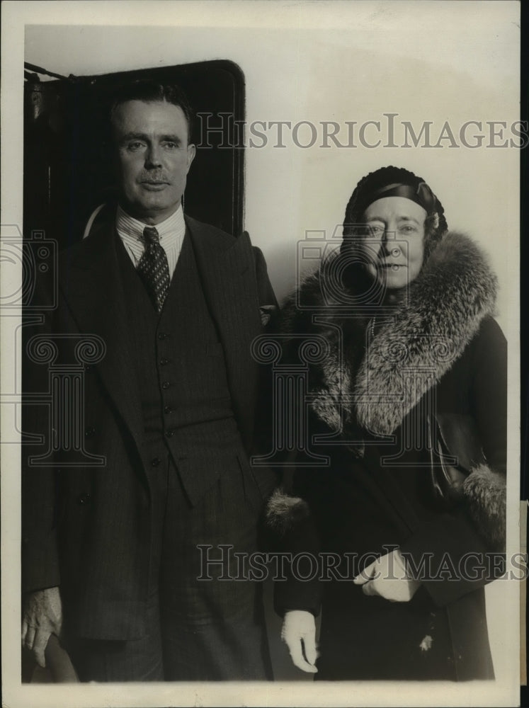 1930 Press Photo New York Mr & Mrs AS Vernay return from Africa to NYC