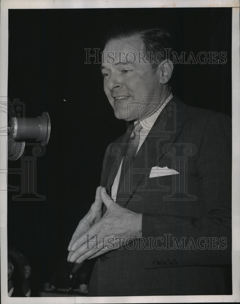 1954 Press Photo New York Henry Cabot Lodge Jr Speaks for New Executives NYC- Historic Images