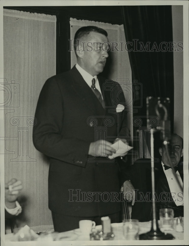 1933 Press Photo New York James Blaine at Queens Relief Committee Launch NYC