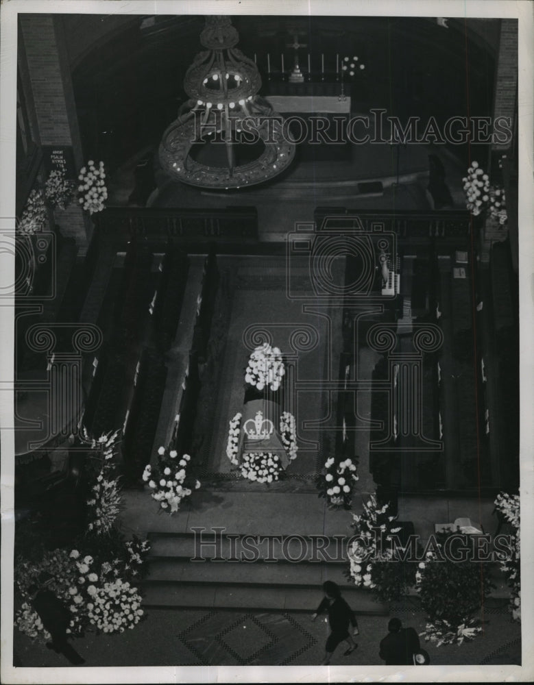 1947 Press Photo New York Dr Nicholas Butler Funeral St Paul's Chapel NYC- Historic Images