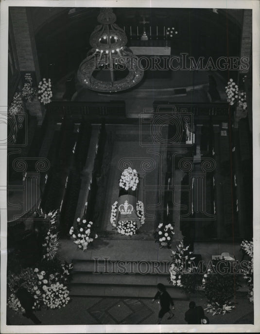 1947 Press Photo New York Dr Nicholas Butler Funeral St Paul's Chapel NYC- Historic Images