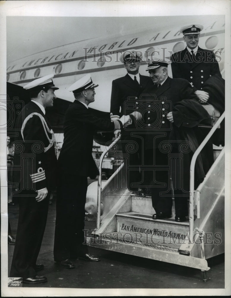1949 Press Photo New York Adm Mahmet Ali Ulgen of Turkey Arrives in NYC- Historic Images