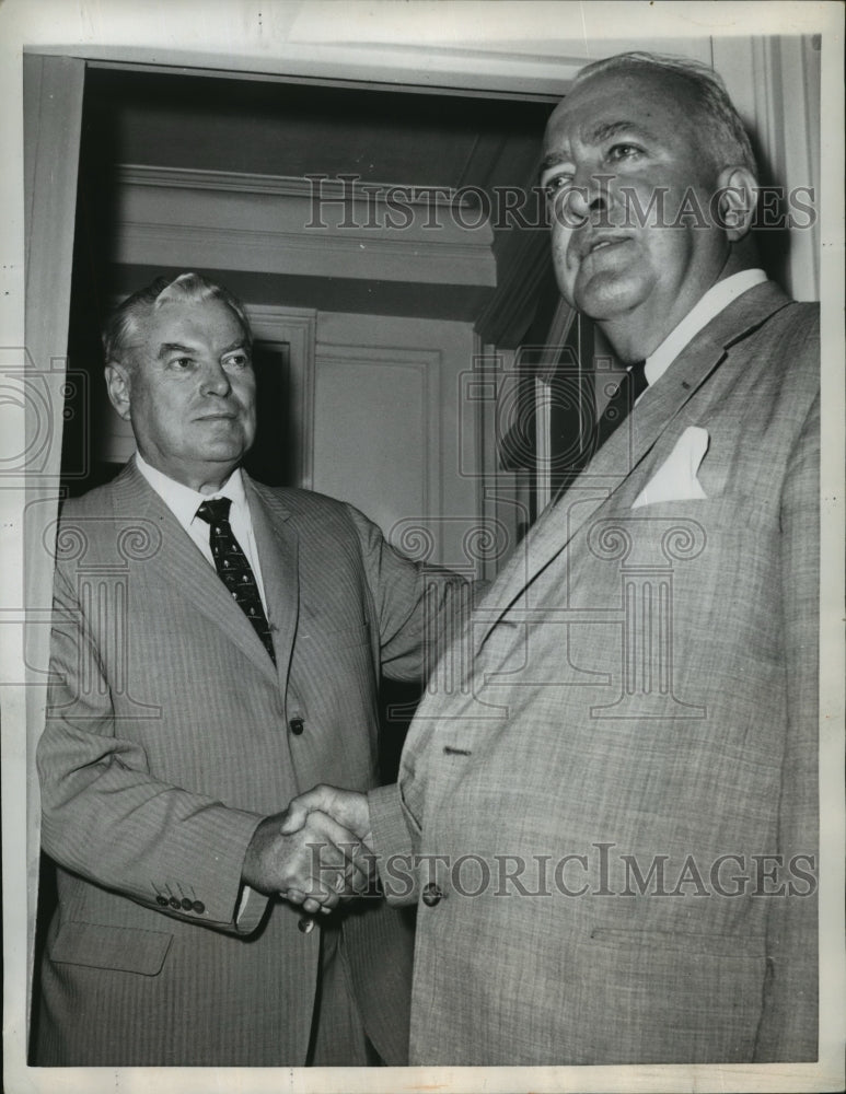 1962 Press Photo New York United Steelworkers Union David McDonald in NYC