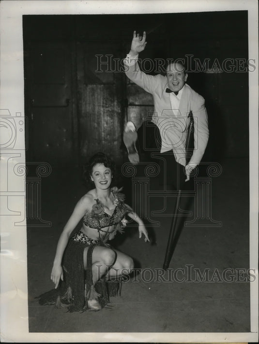 1949 Press Photo New York Jack Joyce, Marie Camadeca dance in NYC - neny22221