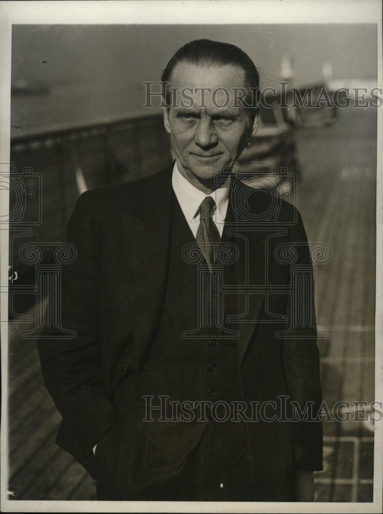 1931 Press Photo New York Sir Norman Angell noted economist arrives in NYC