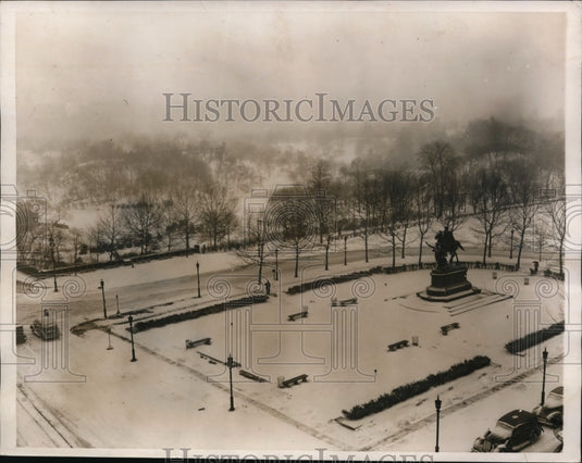 1940 Press Photo New York view of Central Park covered with snow NYC - neny23075