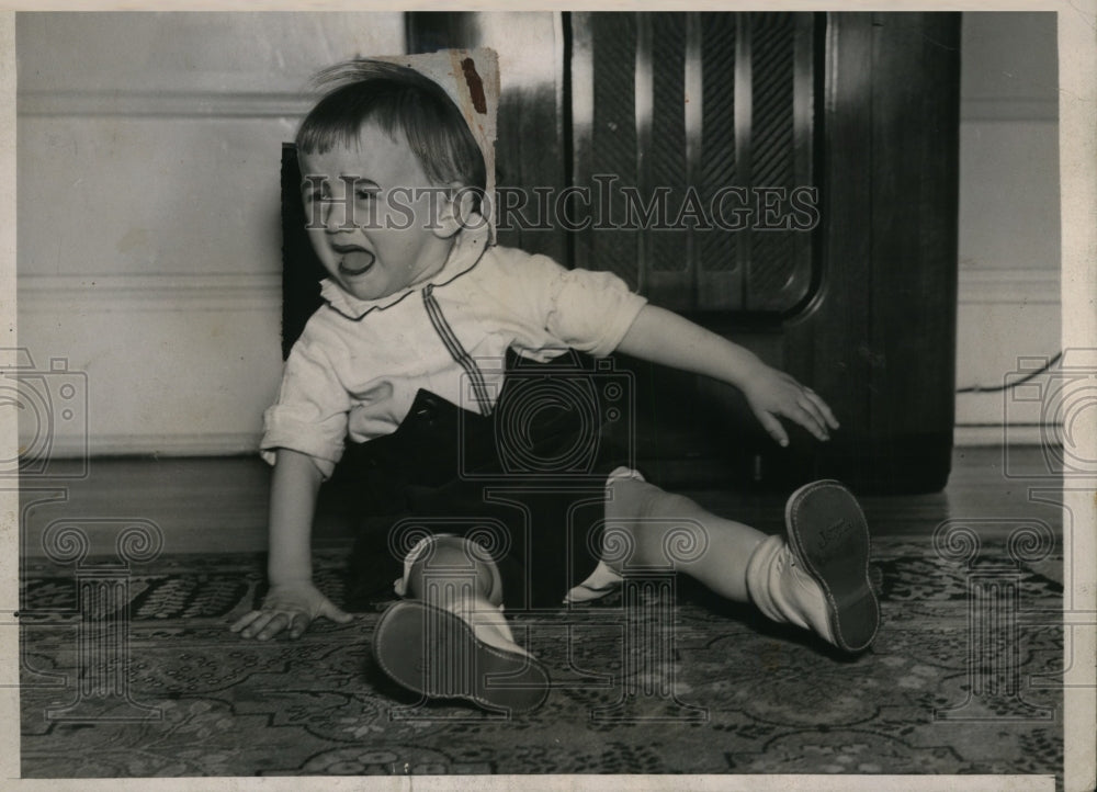 1937 Press Photo Fred Rilder Jr of Ridgewood LI NYC - neny23162
