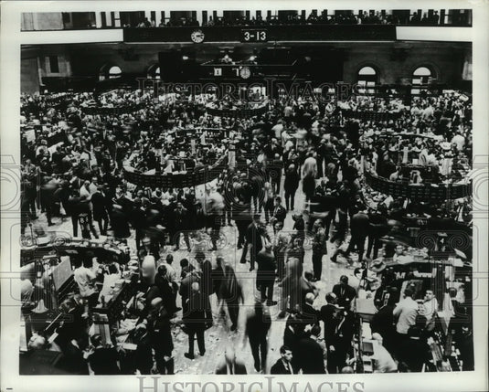 1968 Press Photo New York Stock exchange record trading for a day NYC