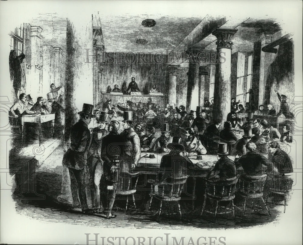 1967 Press Photo New York The Stock Exchange in its early days in 1871 NYC