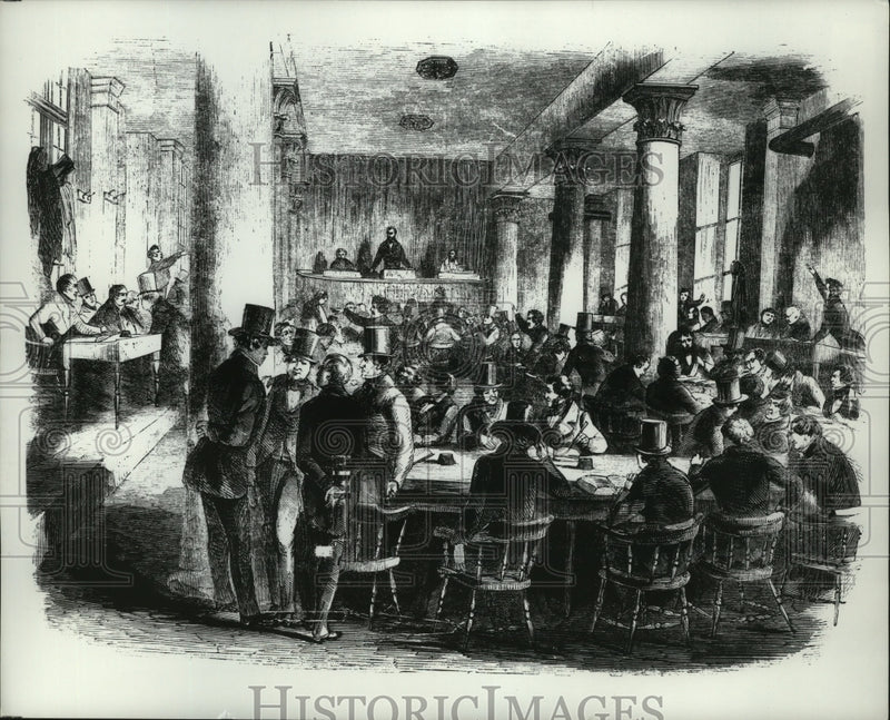 Load image into Gallery viewer, 1967 Press Photo New York The Stock Exchange in its early days in 1871 NYC

