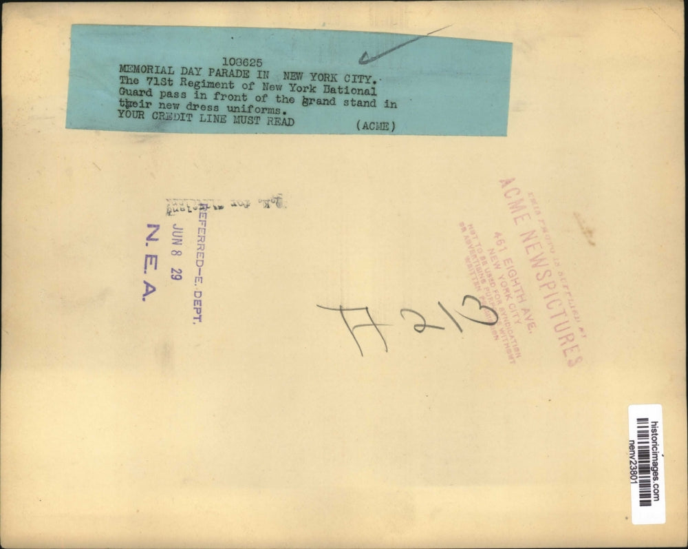 1929 Press Photo New York Memorial Day Parade in New York City NYC - neny23801
