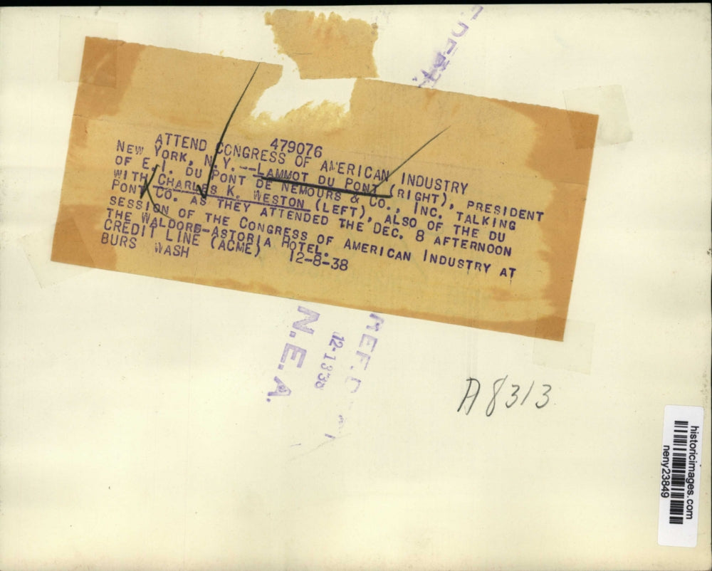 1938 Press Photo NEW YORK ATTEND CONGRESS OF AMERICAN INDUSTRY NYC - neny23849