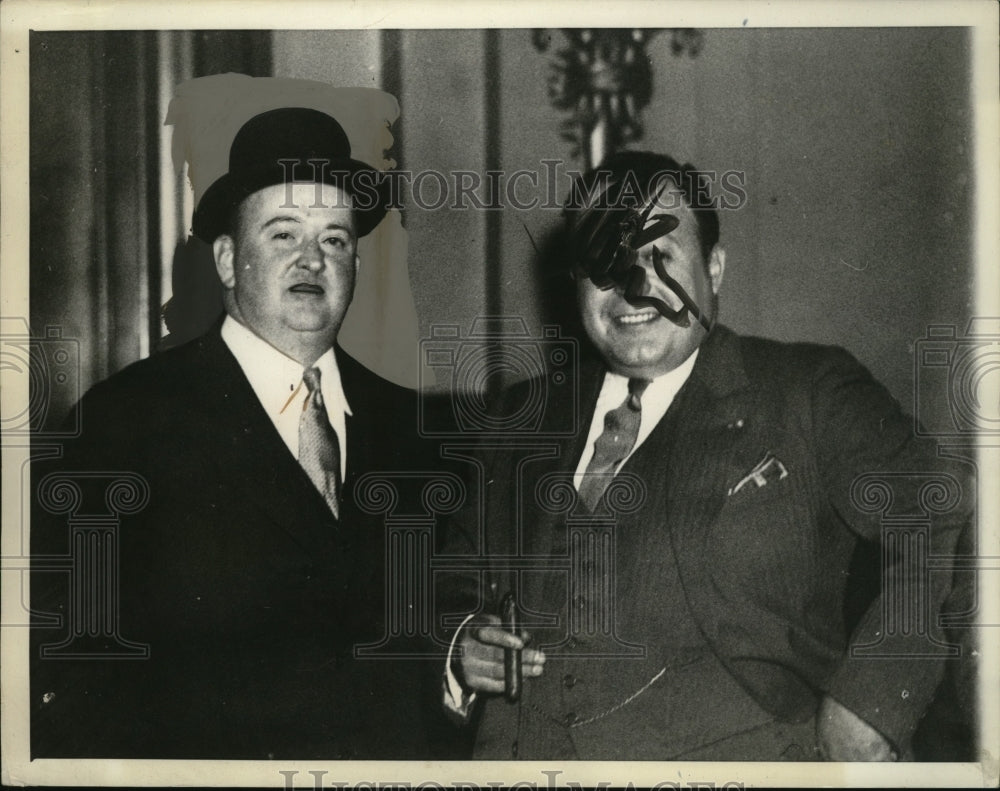 1934 Press Photo New York Broker Gerald P. MacGuire and Atty. Norman Marks NYC