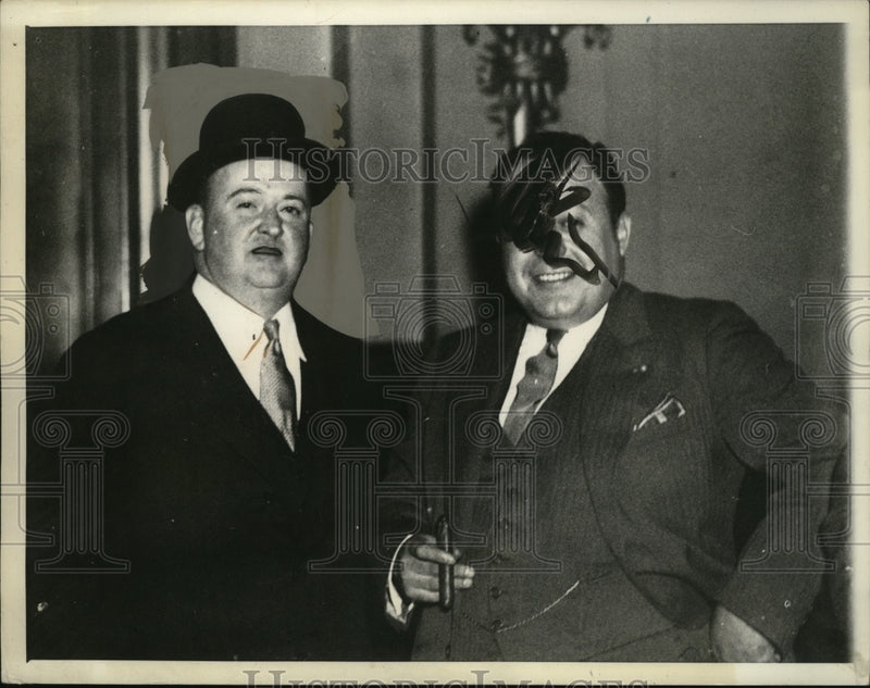 Load image into Gallery viewer, 1934 Press Photo New York Broker Gerald P. MacGuire and Atty. Norman Marks NYC
