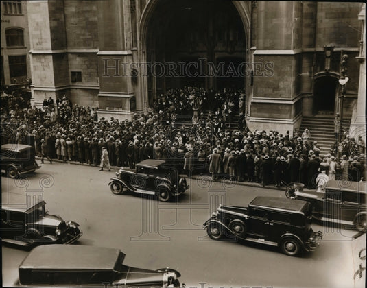 1932 Press Photo New York Easter Mass at St.Patrick Cathedral, NYC - neny24537