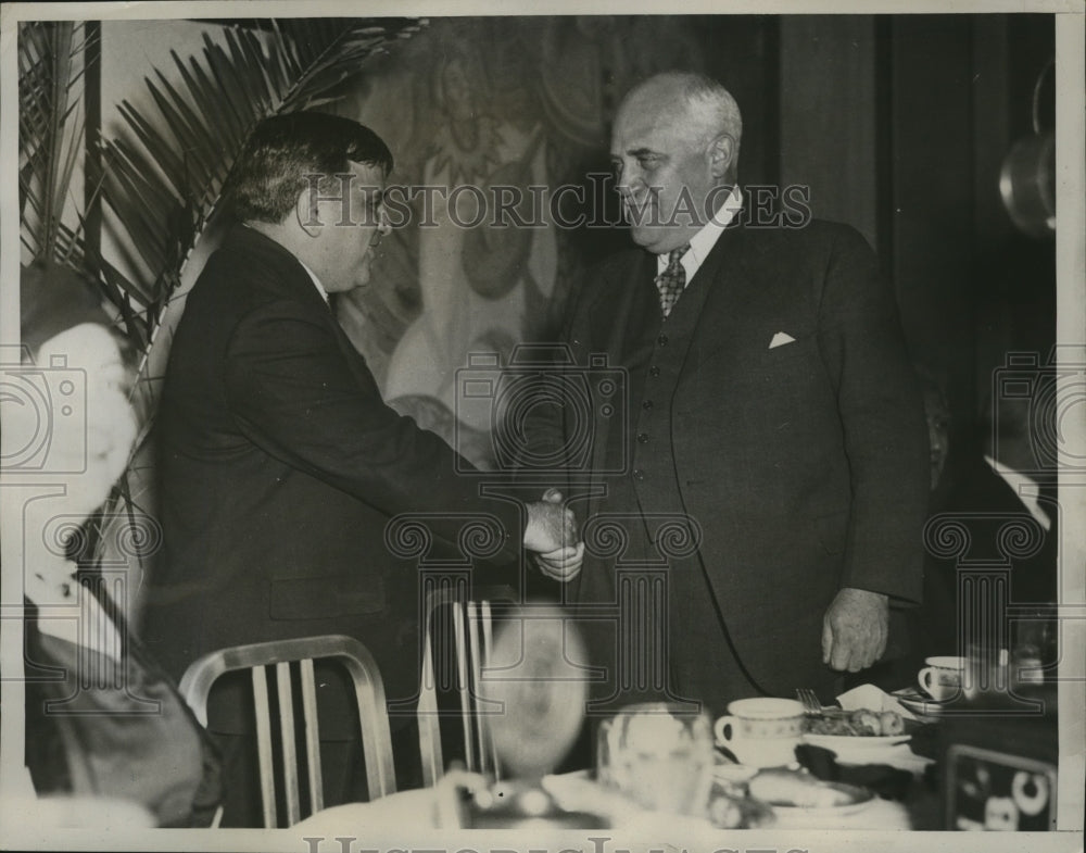 1933 Press Photo NEW YORK RIVAL MAYORALTY CANDIDATES MEET NYC - neny25246