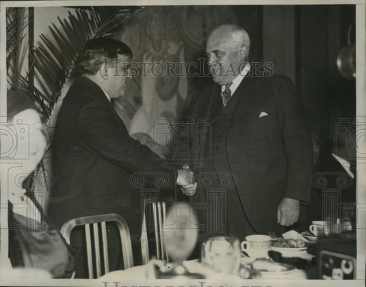 1933 Press Photo NEW YORK RIVAL MAYORALTY CANDIDATES MEET NYC - neny25246