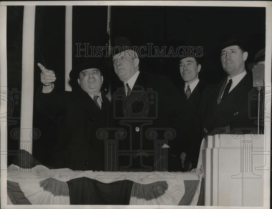 1937 Press Photo New York Mayor F.H.La Guardia opened Express Highway NYC