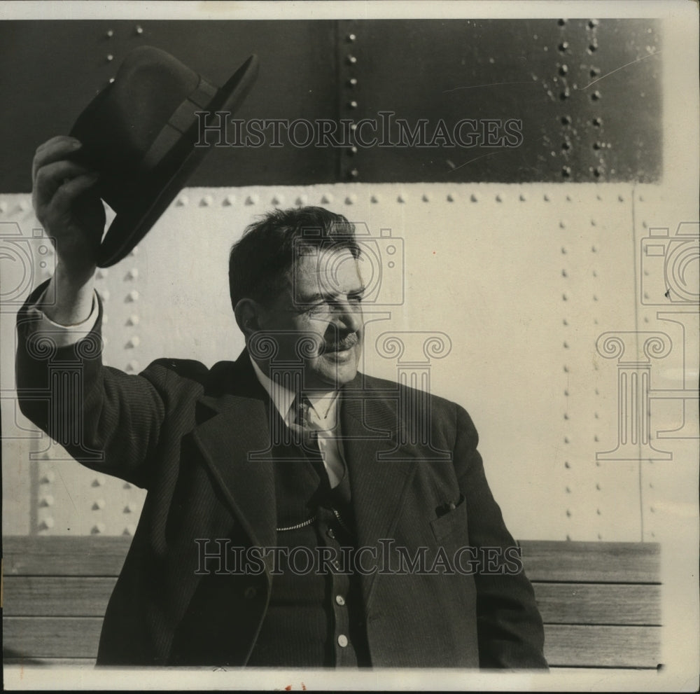 1933 Press Photo NEW YORK WELCOMES EDOUARD HERRIOT NYC - neny25677