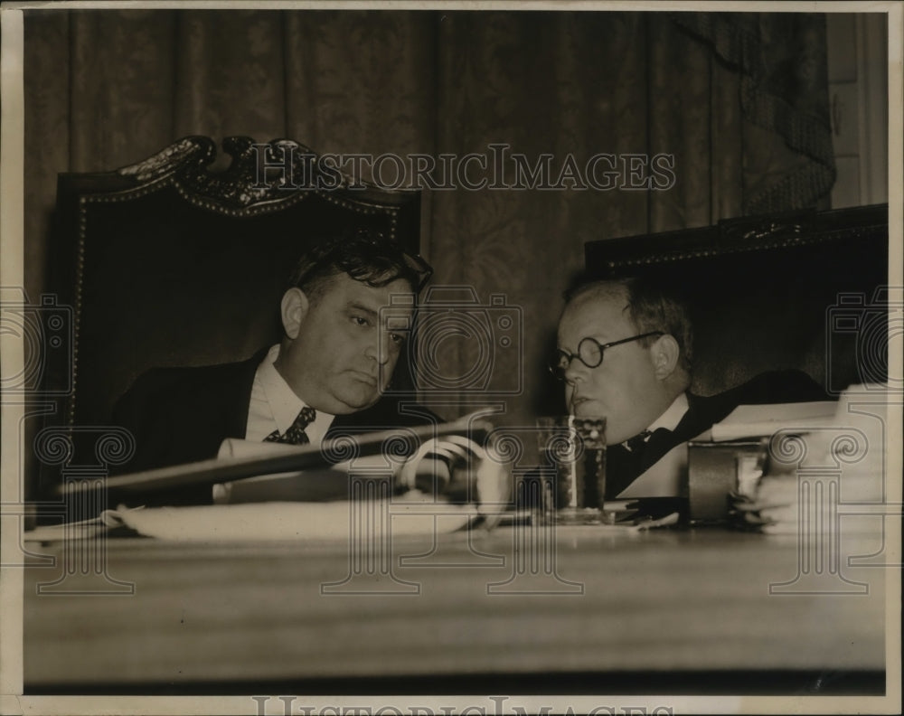 1939 Press Photo New York Public Hearing On The Battery Park Brooklyn Bridge NYC