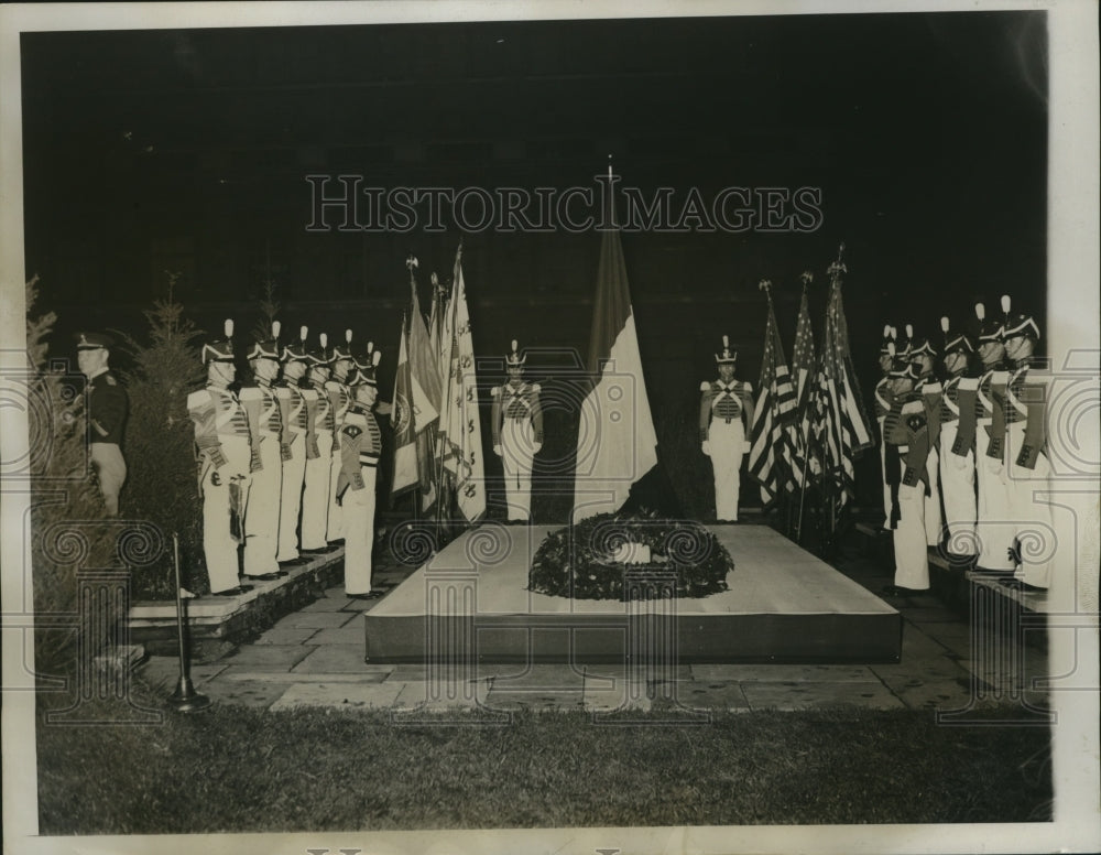 1934 Press Photo New York Opening ceremony of Lafayette Centenary Exhibition NY