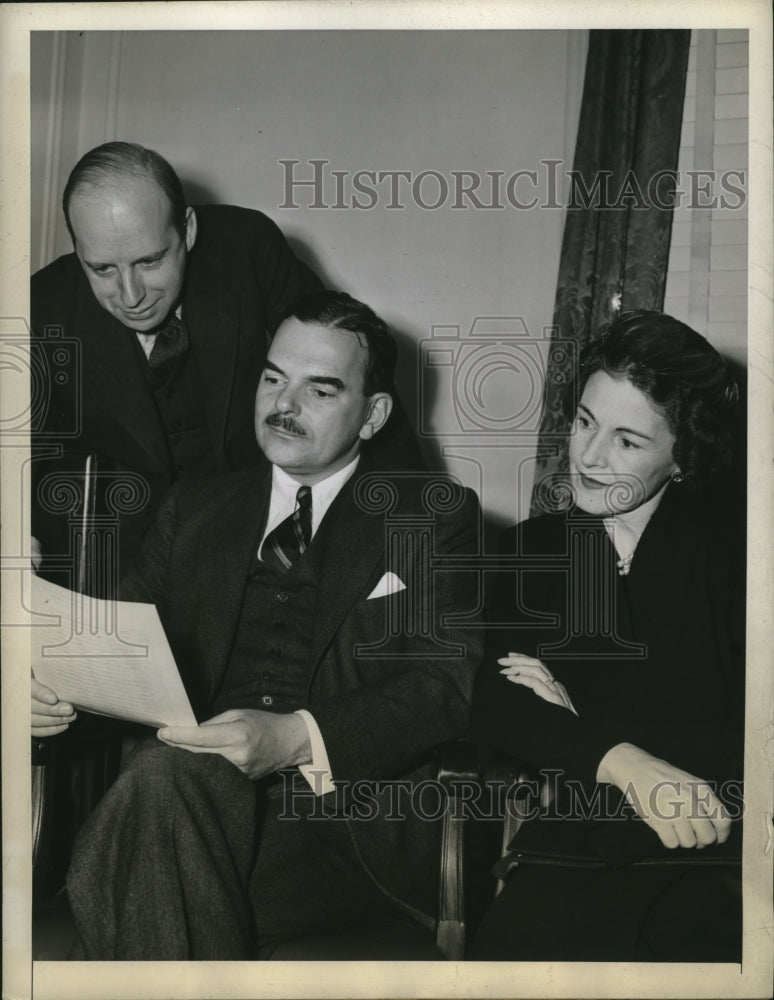 1944 Press Photo New York Dewey receives early election returns NYC - neny26521