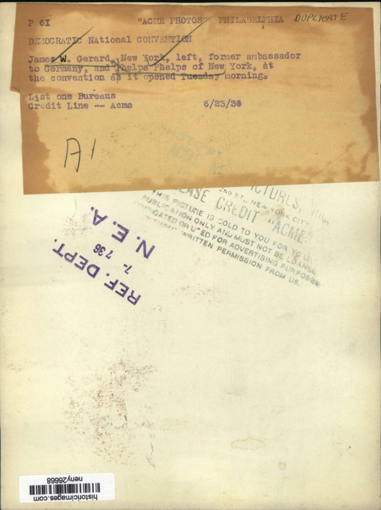 1936 Press Photo New York Democratic National Convention NYC - neny26668