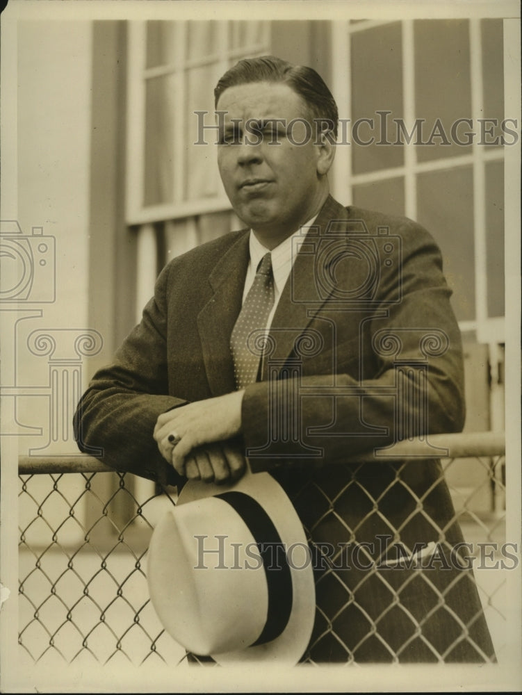 1931 Press Photo New York Captain J Nelson Kelly Director of Floyd Bennet NYC