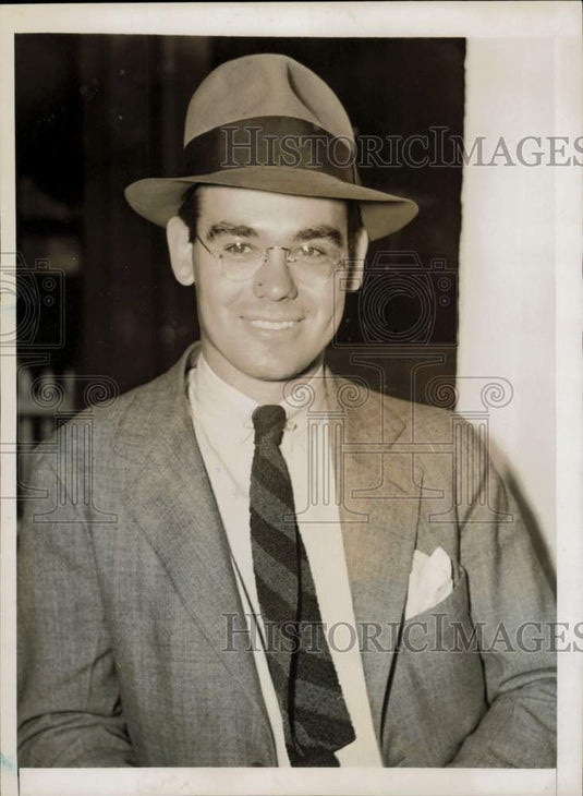 1939 Press Photo James Ferguson leaves New York for research in Dublin, Ireland- Historic Images