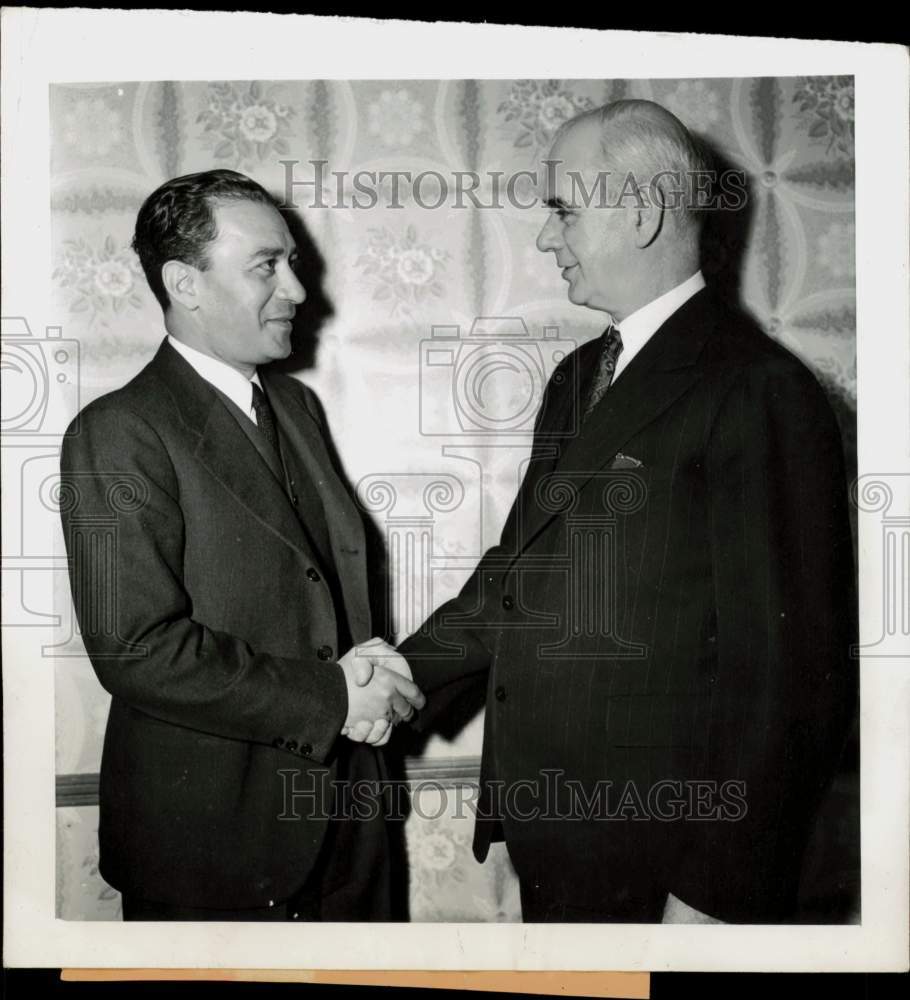 1943 Press Photo Mexican Labor Leader Vincente Toledano, Philip Murray in NY