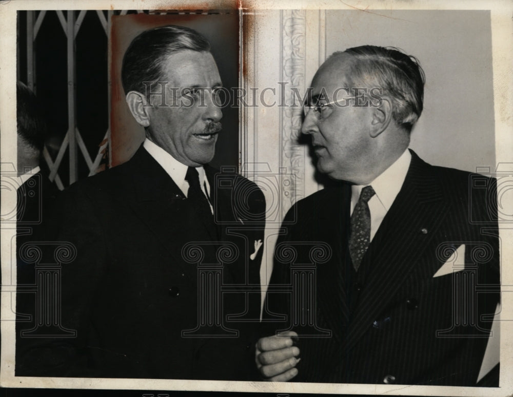 1935 Press Photo GOP's Patrick Hurly, ex-Secy of War, & Sen. Arthur Vandenberg