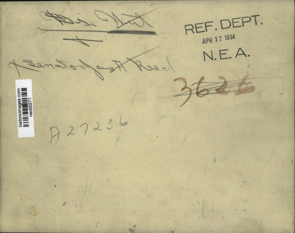 1934 Press Photo Dr. Wirt & his counsel, former Sen. Joseph Reed, at hearing