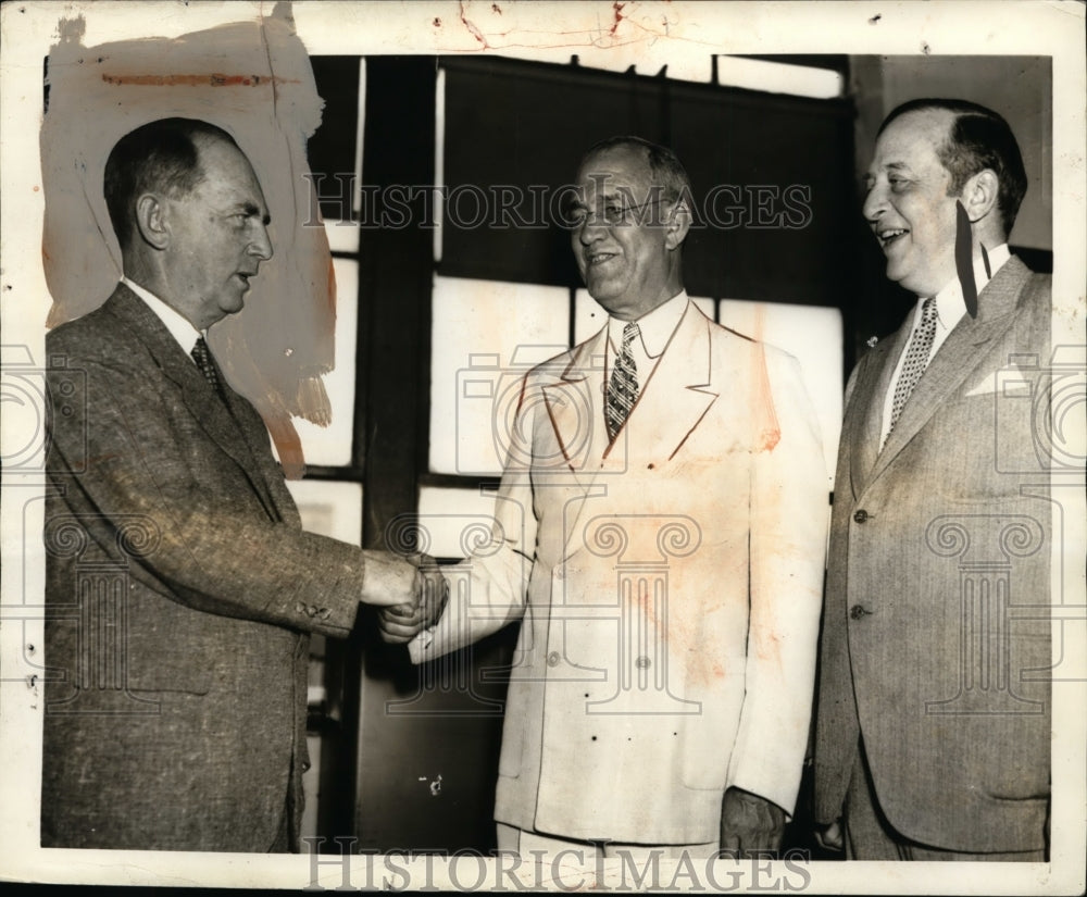 1938 Press Photo Admirals William Leahy,l J. O. Richardson, Adolphus Andrews- Historic Images