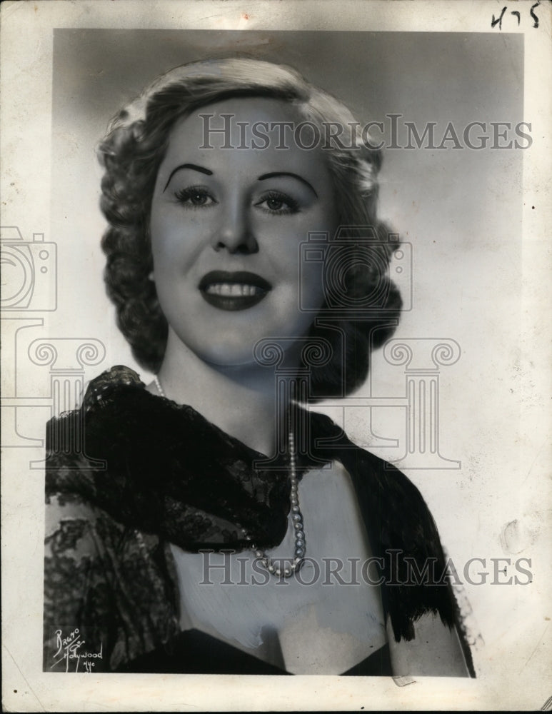 1943 Press Photo Jean Tennyson, Singer - neo00533