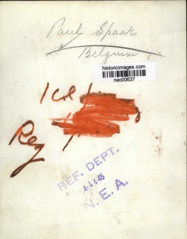 1945 Press Photo Paul-Henri Spaak, Belgian Politician - neo00637