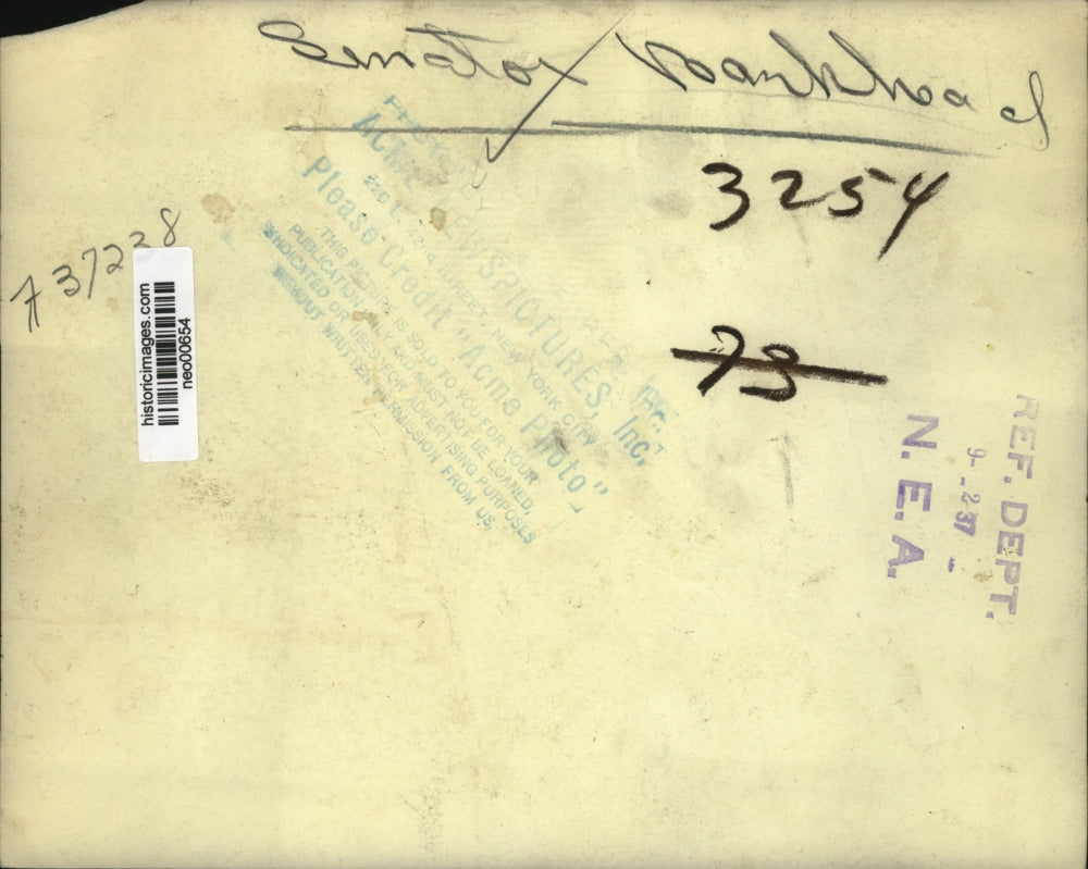 1937 Press Photo Senator Bankwwood & some youungsters - neo00654