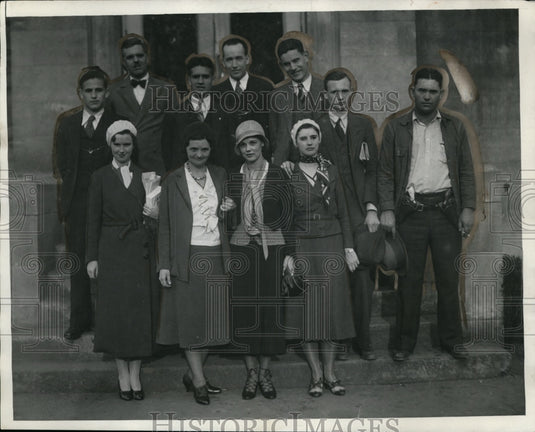 1932 Press Photo Marshall College students at a function - neo00754