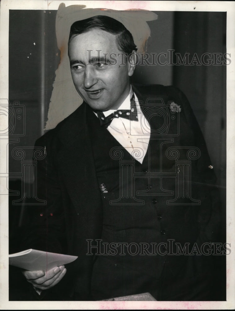 1934 Press Photo Matthew Woll of NY at American Federation of Labor convention