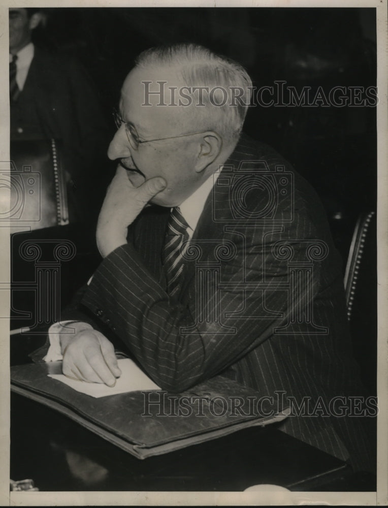 1939 Press Photo Frederick Ecker Insurance Head at Monopoly Probe Washington D C