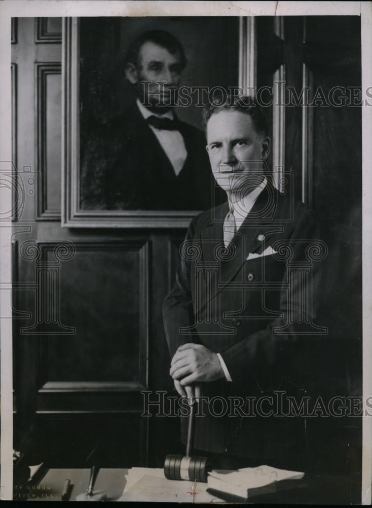 1935 Press Photo John D M Hamilton Chairman of Republican Convention in Ilinois