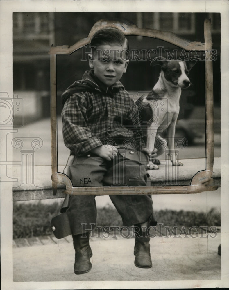 1929 Press Photo 4-year-Old Boy Donald Koppel, Bit His Puppy - neo01066
