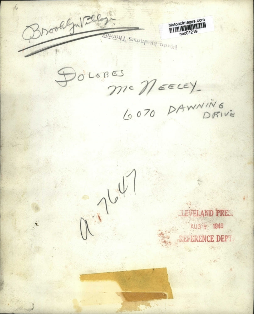 1949 Press Photo Dolores McNeeley - neo01219