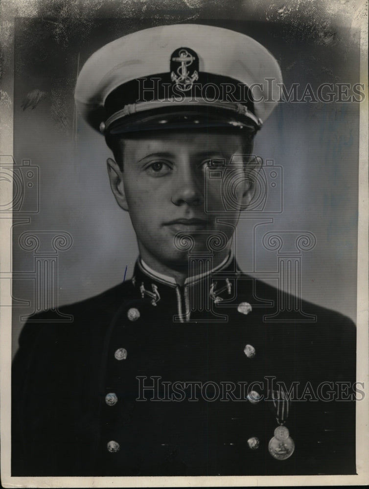 1942 Press Photo William Biblett at Annapolis Military Academy - neo01617