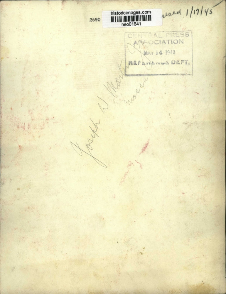 1940 Press Photo Joseph W. Martin - neo01641