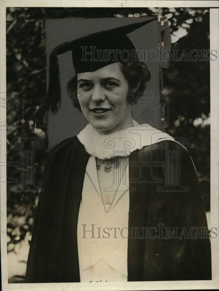 1931 Press Photo Elizabeth Baer, Graduating Class President Bryn Mawr College