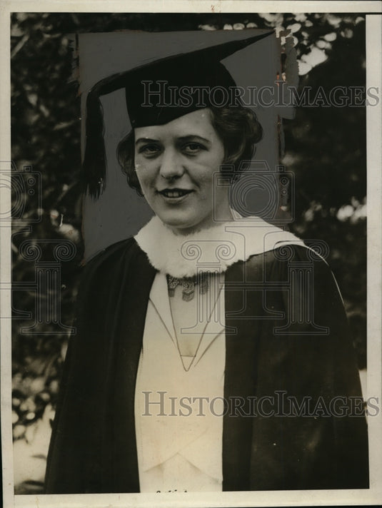 1931 Press Photo Elizabeth Baer, Graduating Class President Bryn Mawr College