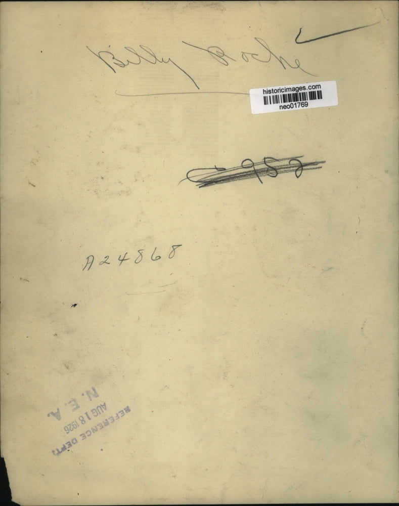 1926 Press Photo Billy Roche - neo01769