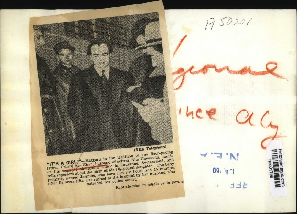 1950 Press Photo Prince Aly Khan at Montchoisi Clinic, Lausanne, Switzerland